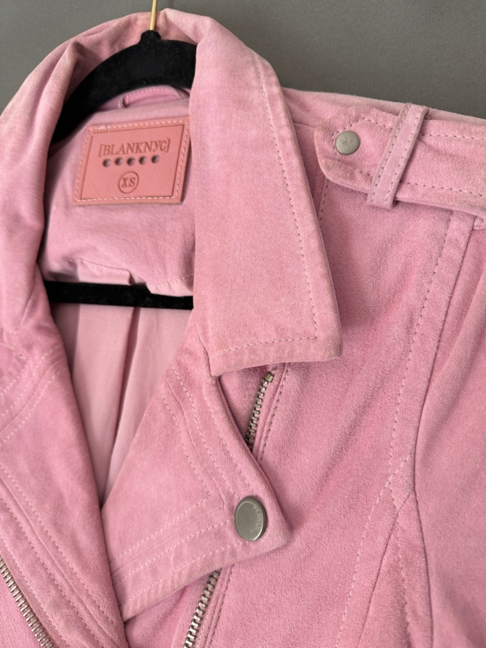 Blank NYC Dusty Pink Suede Moto Jacket - Picture 2 of 5